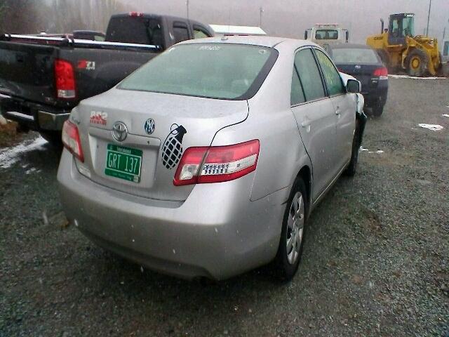 4T4BF3EK6AR021269 - 2010 TOYOTA CAMRY BASE SILVER photo 4
