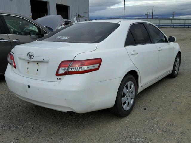 4T1BF3EK4BU587703 - 2011 TOYOTA CAMRY BASE WHITE photo 4