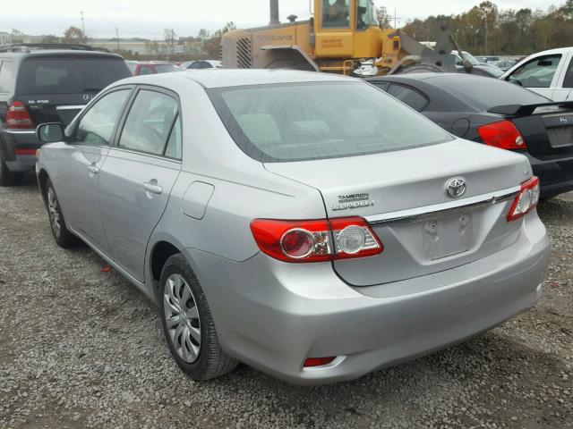 2T1BU4EE1DC963610 - 2013 TOYOTA COROLLA BA SILVER photo 3