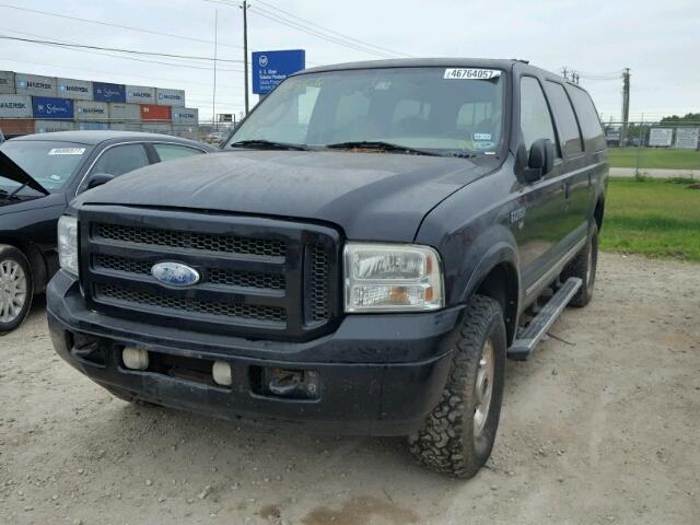 1FMSU43P05EA06044 - 2005 FORD EXCURSION BLACK photo 2