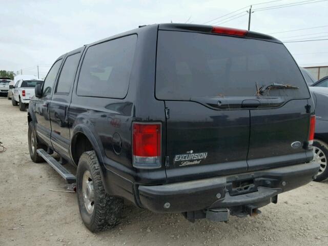 1FMSU43P05EA06044 - 2005 FORD EXCURSION BLACK photo 3