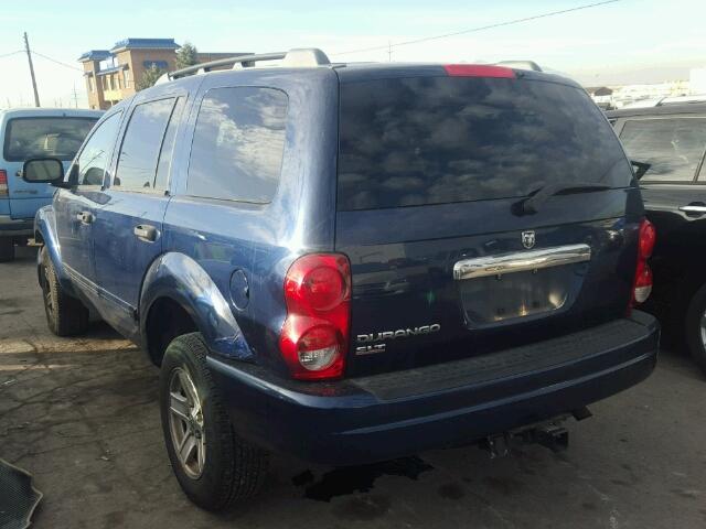 1D4HB48N95F598648 - 2005 DODGE DURANGO SL BLUE photo 3