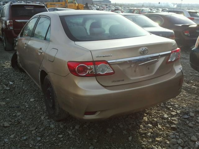 2T1BU4EEXDC013326 - 2013 TOYOTA COROLLA BA BEIGE photo 3