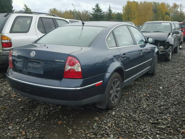 WVWPD63B34P325743 - 2004 VOLKSWAGEN PASSAT GLS BLUE photo 4