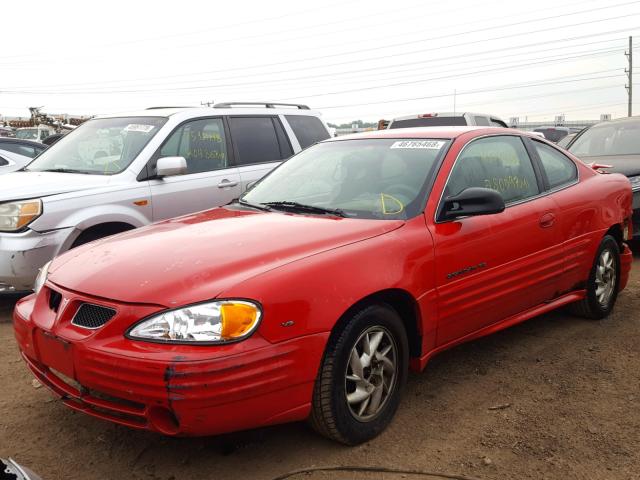 1G2NF12E21M548695 - 2001 PONTIAC GRAND AM S წითელი ფოტო 2