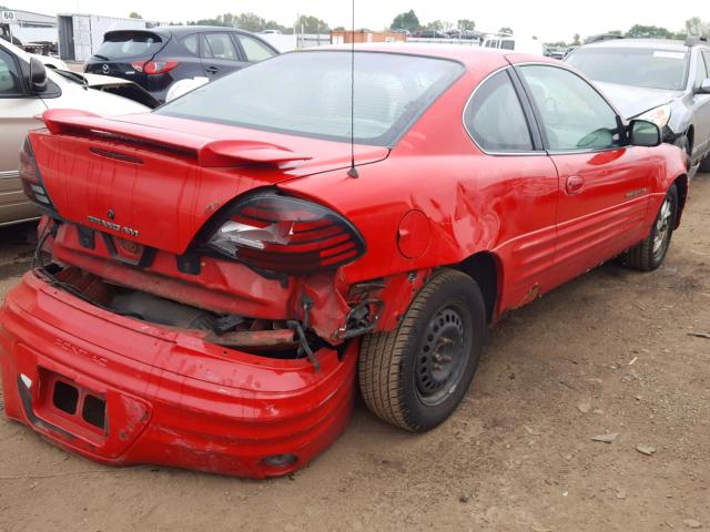 1G2NF12E21M548695 - 2001 PONTIAC GRAND AM S წითელი ფოტო 4
