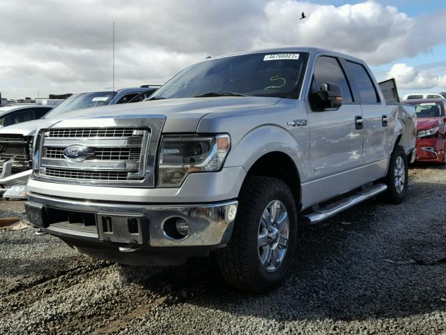 1FTFW1ET6EKF26131 - 2014 FORD F150 SUPER SILVER photo 2