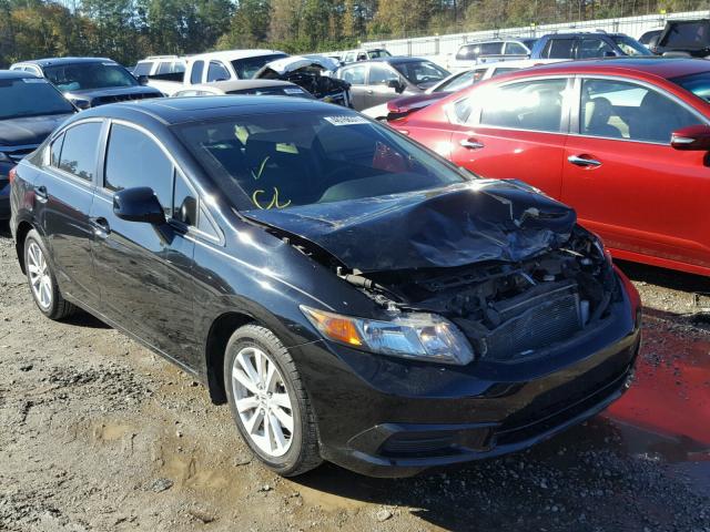 19XFB2F91CE071077 - 2012 HONDA CIVIC EXL أسود صورة 1