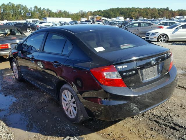 19XFB2F91CE071077 - 2012 HONDA CIVIC EXL BLACK photo 3