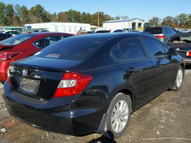 19XFB2F91CE071077 - 2012 HONDA CIVIC EXL BLACK photo 4