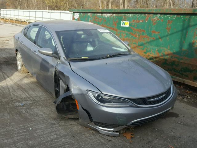 1C3CCCAB5GN100943 - 2016 CHRYSLER 200 LIMITE GRAY photo 1