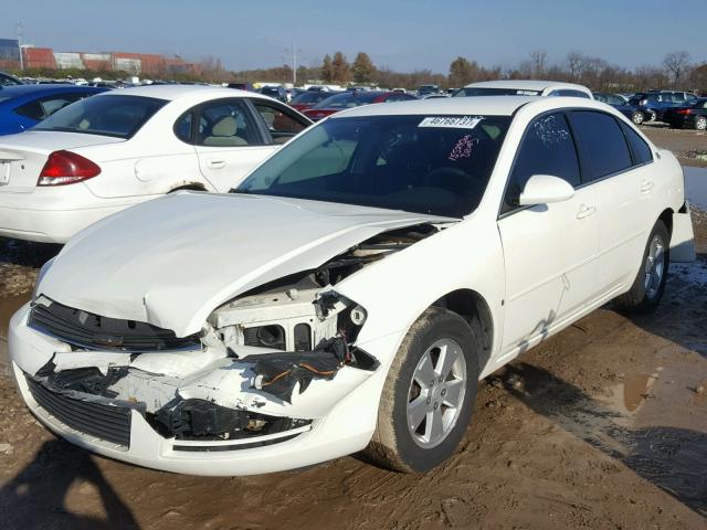 2G1WT58K079342612 - 2007 CHEVROLET IMPALA LT WHITE photo 2