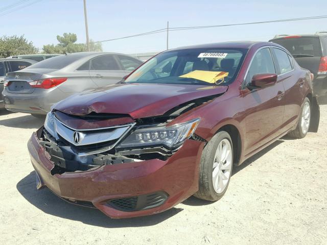 19UDE2F73GA020185 - 2016 ACURA ILX PREMIU MAROON photo 2