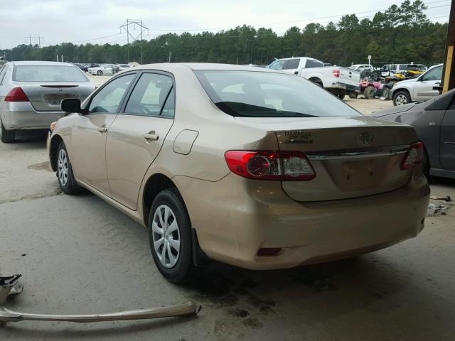 2T1BU4EE7BC564536 - 2011 TOYOTA COROLLA BA TAN photo 3