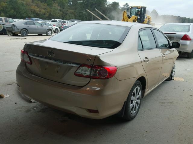 2T1BU4EE7BC564536 - 2011 TOYOTA COROLLA BA TAN photo 4