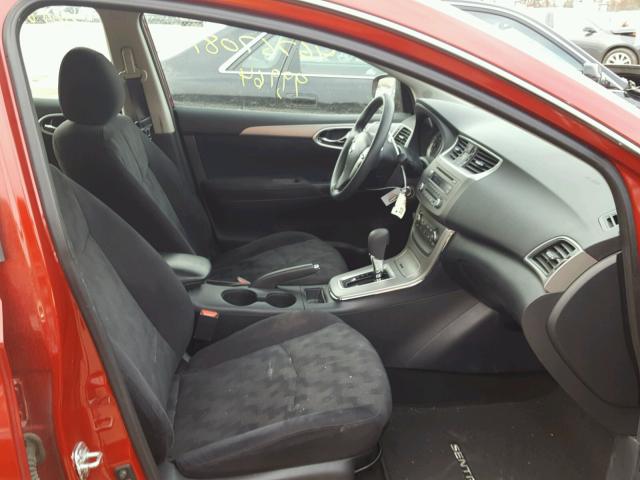 3N1AB7AP8DL735145 - 2013 NISSAN SENTRA S RED photo 5