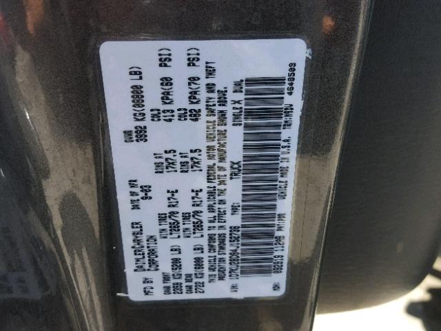 1D7KU28D94J152736 - 2004 DODGE RAM 2500 S გრაფიტი ფოტო 10