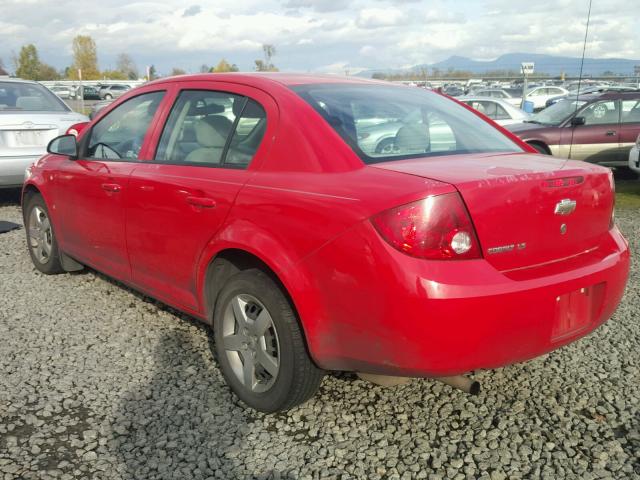 1G1AK55F667729198 - 2006 CHEVROLET COBALT RED photo 3