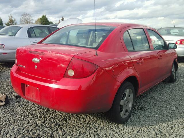 1G1AK55F667729198 - 2006 CHEVROLET COBALT RED photo 4