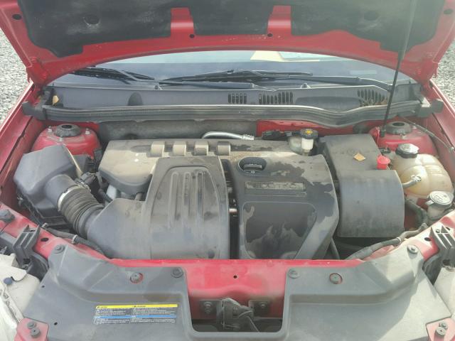 1G1AK55F667729198 - 2006 CHEVROLET COBALT RED photo 7