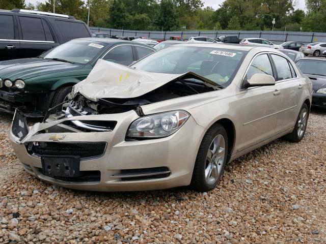 1G1ZH57BX9F162564 - 2009 CHEVROLET MALIBU 1LT GOLD photo 2