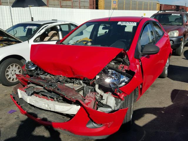 JM1DE1LZ4C0148840 - 2012 MAZDA MAZDA2 RED photo 2