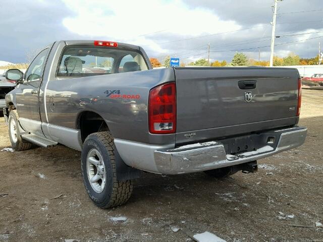 1D7HU16N85J533480 - 2005 DODGE RAM 1500 S GRAY photo 3