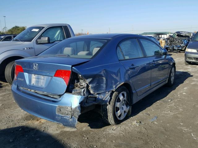 1HGFA16507L020775 - 2007 HONDA CIVIC LX BLUE photo 4