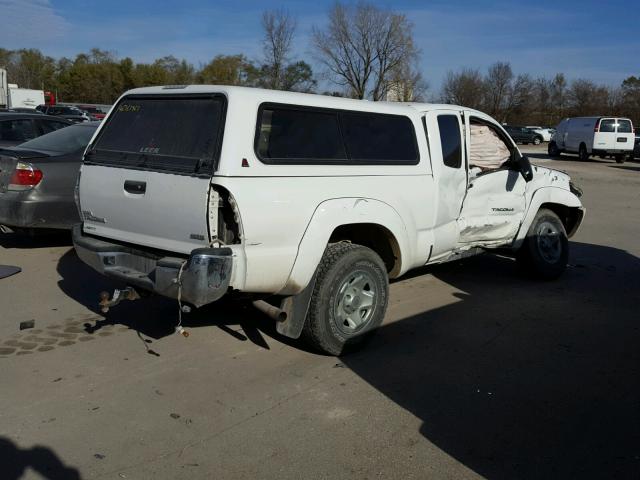 5TEUX42NX9Z671203 - 2009 TOYOTA TACOMA ACC WHITE photo 4