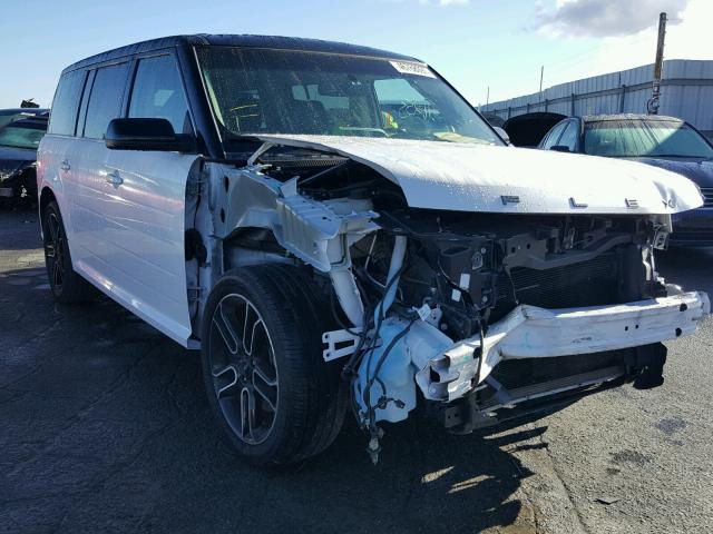 2FMGK5C87EBD39086 - 2014 FORD FLEX SEL WHITE photo 1