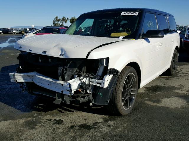 2FMGK5C87EBD39086 - 2014 FORD FLEX SEL WHITE photo 2