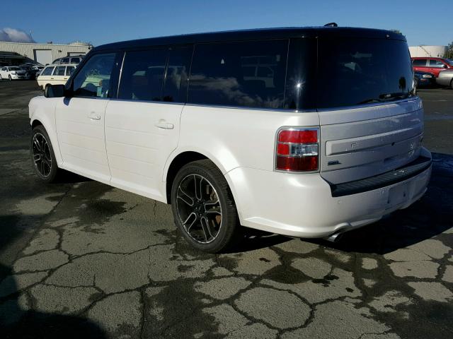 2FMGK5C87EBD39086 - 2014 FORD FLEX SEL WHITE photo 3