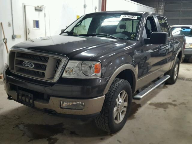 1FTPW14545FA16070 - 2005 FORD F150 SUPER GRAY photo 2