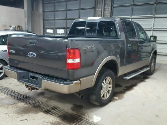 1FTPW14545FA16070 - 2005 FORD F150 SUPER GRAY photo 4