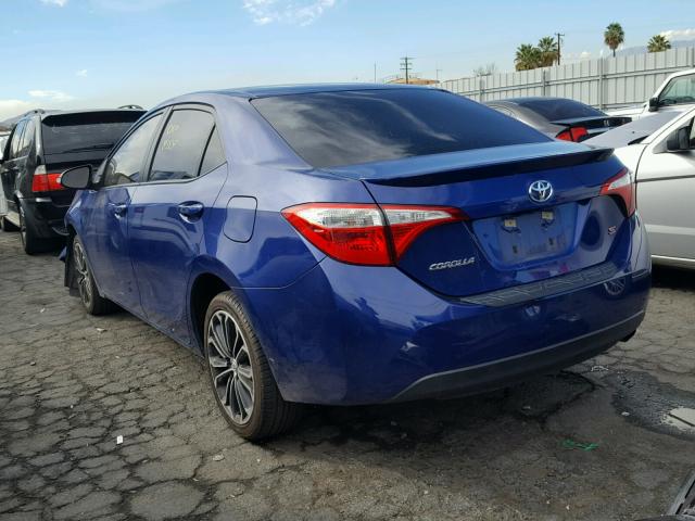 5YFBURHE6EP133554 - 2014 TOYOTA COROLLA L BLUE photo 3