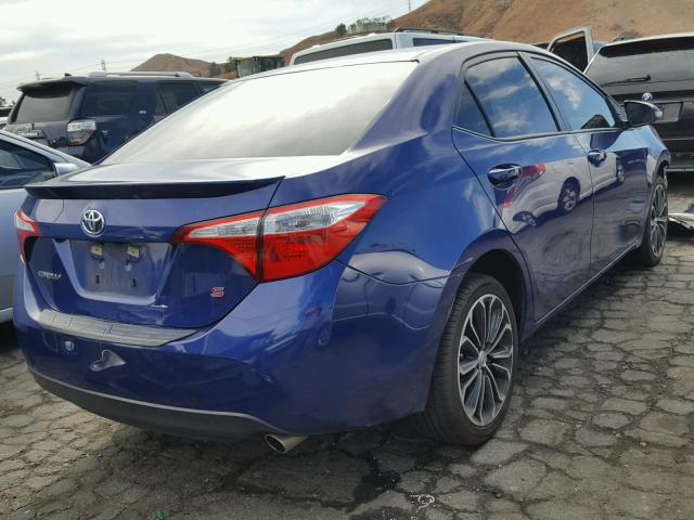 5YFBURHE6EP133554 - 2014 TOYOTA COROLLA L BLUE photo 4