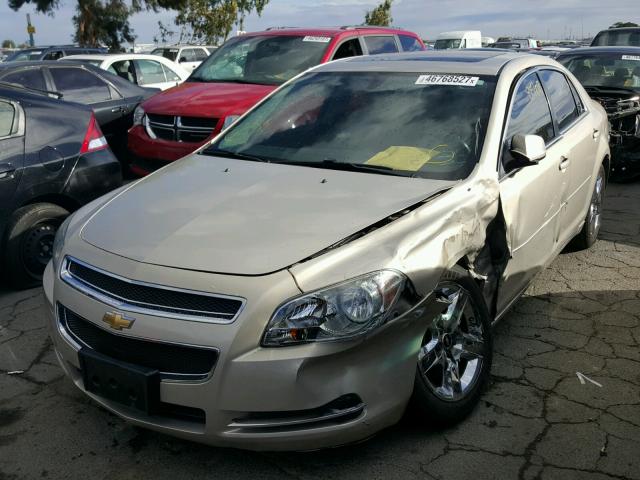 1G1ZC5EB9AF240385 - 2010 CHEVROLET MALIBU 1LT CREAM photo 2