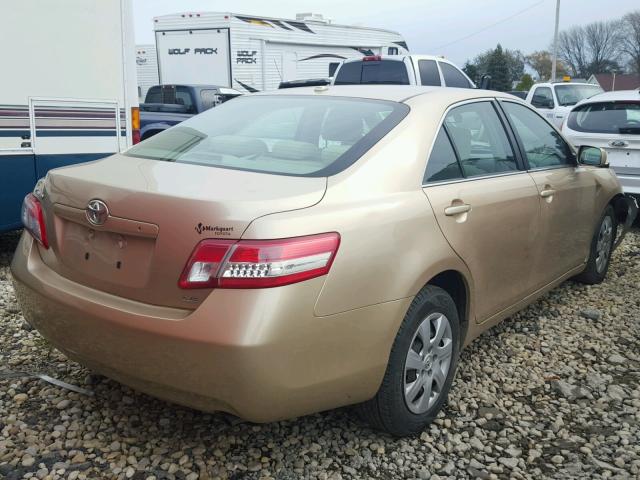 4T1BF3EK0AU064743 - 2010 TOYOTA CAMRY BASE GOLD photo 4