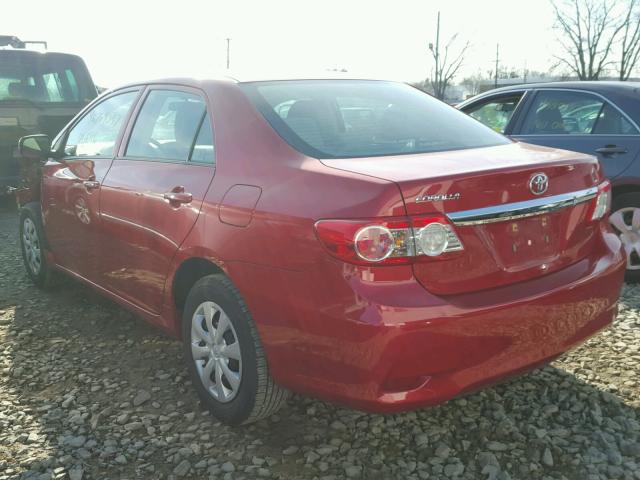 2T1BU4EEXCC859034 - 2012 TOYOTA COROLLA BA RED photo 3