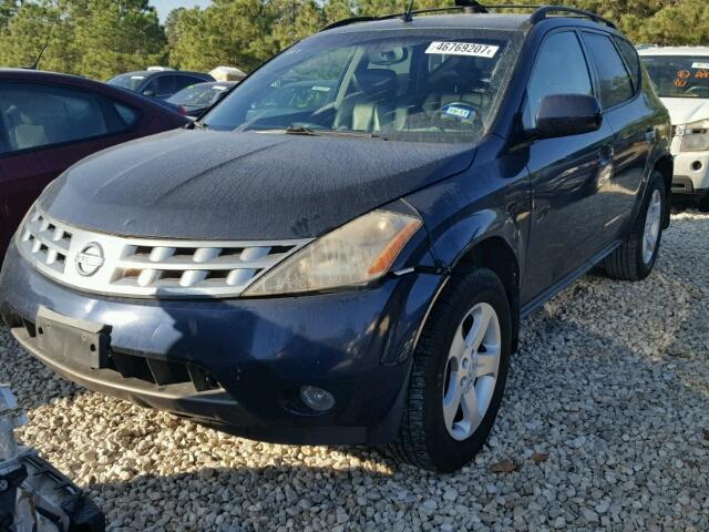 JN8AZ08T54W224882 - 2004 NISSAN MURANO SL BLUE photo 2