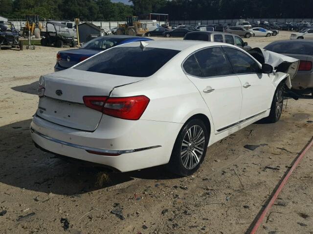 KNALN4D72E5139728 - 2014 KIA CADENZA PR WHITE photo 4