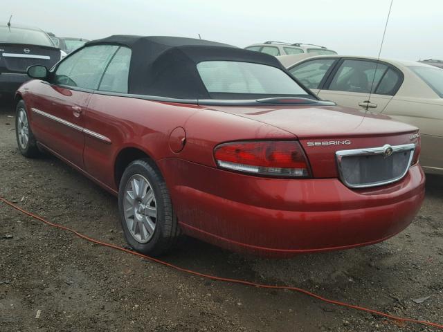 1C3EL65RX4N306935 - 2004 CHRYSLER SEBRING RED photo 3