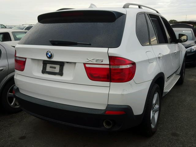 5UXFE43549L267727 - 2009 BMW X5 XDRIVE3 WHITE photo 4