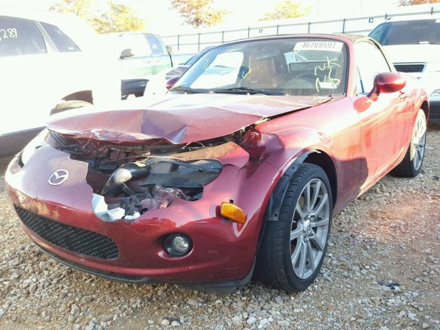 JM1NC25F480142059 - 2008 MAZDA MX-5 MIATA MAROON photo 2