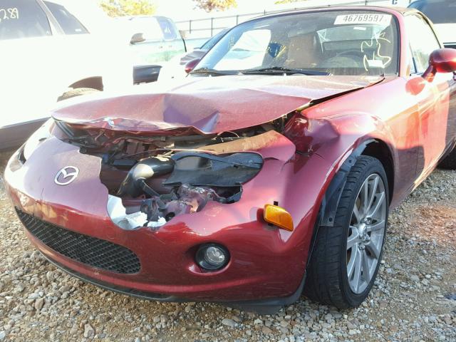 JM1NC25F480142059 - 2008 MAZDA MX-5 MIATA MAROON photo 9