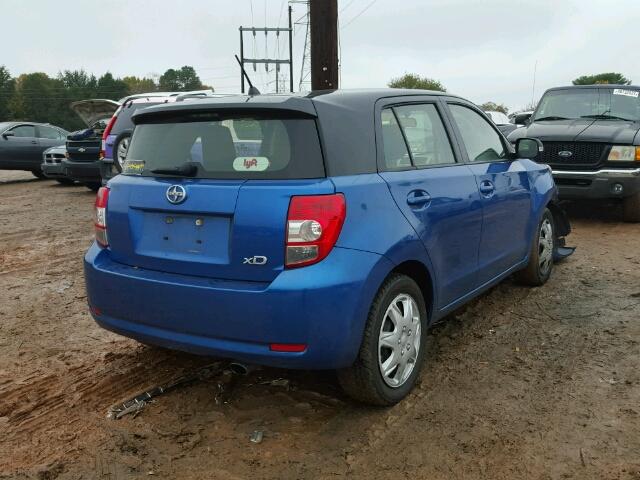 JTKKUPB48D1037750 - 2013 TOYOTA SCION XD BLUE photo 4