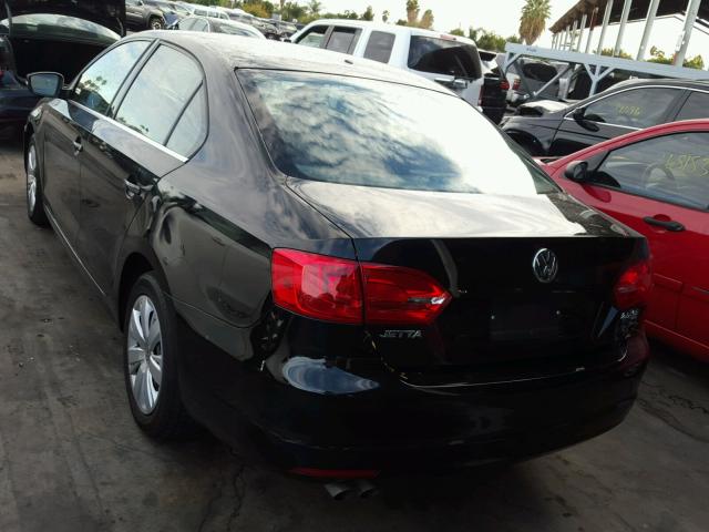 3VWDP7AJ2DM250983 - 2013 VOLKSWAGEN JETTA SE 黑色 照片 3