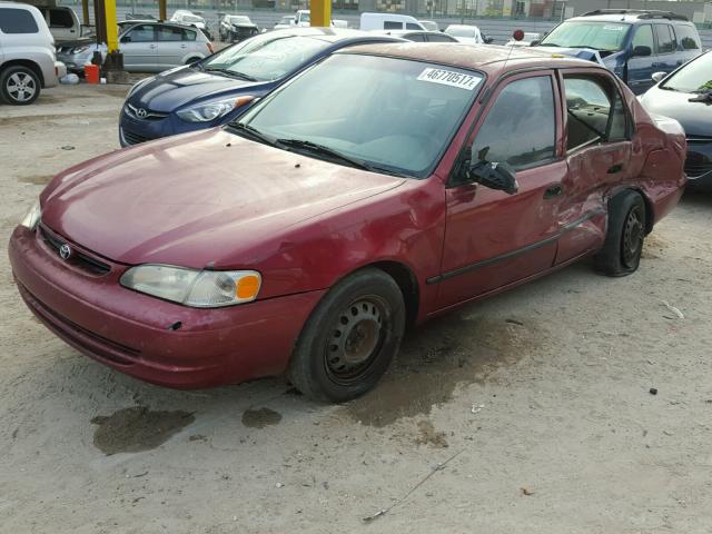 2T1BR12EXYC337287 - 2000 TOYOTA COROLLA VE MAROON photo 2