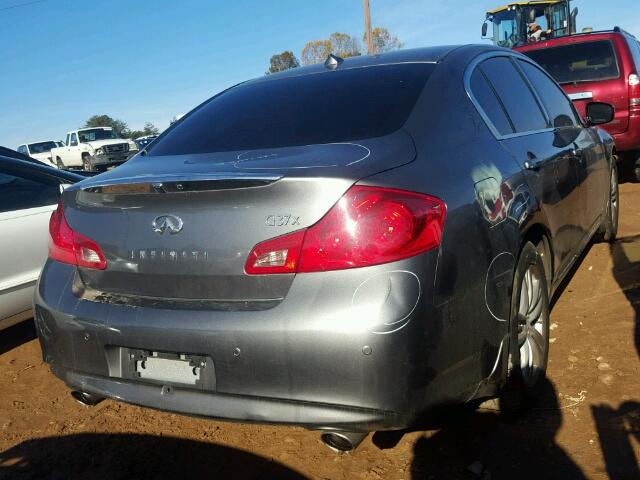 JN1CV6AR6DM750549 - 2013 INFINITI G37 GRAY photo 4