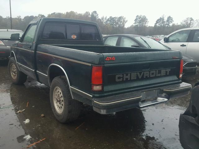 1GCCT14Z9P8202771 - 1993 CHEVROLET S TRUCK S1 GREEN photo 3